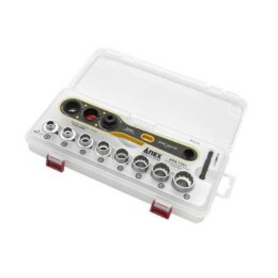 ANEX Offset Adapter Socket Set AOA-17S1 17mm w/ 8 Sockets Case Japan