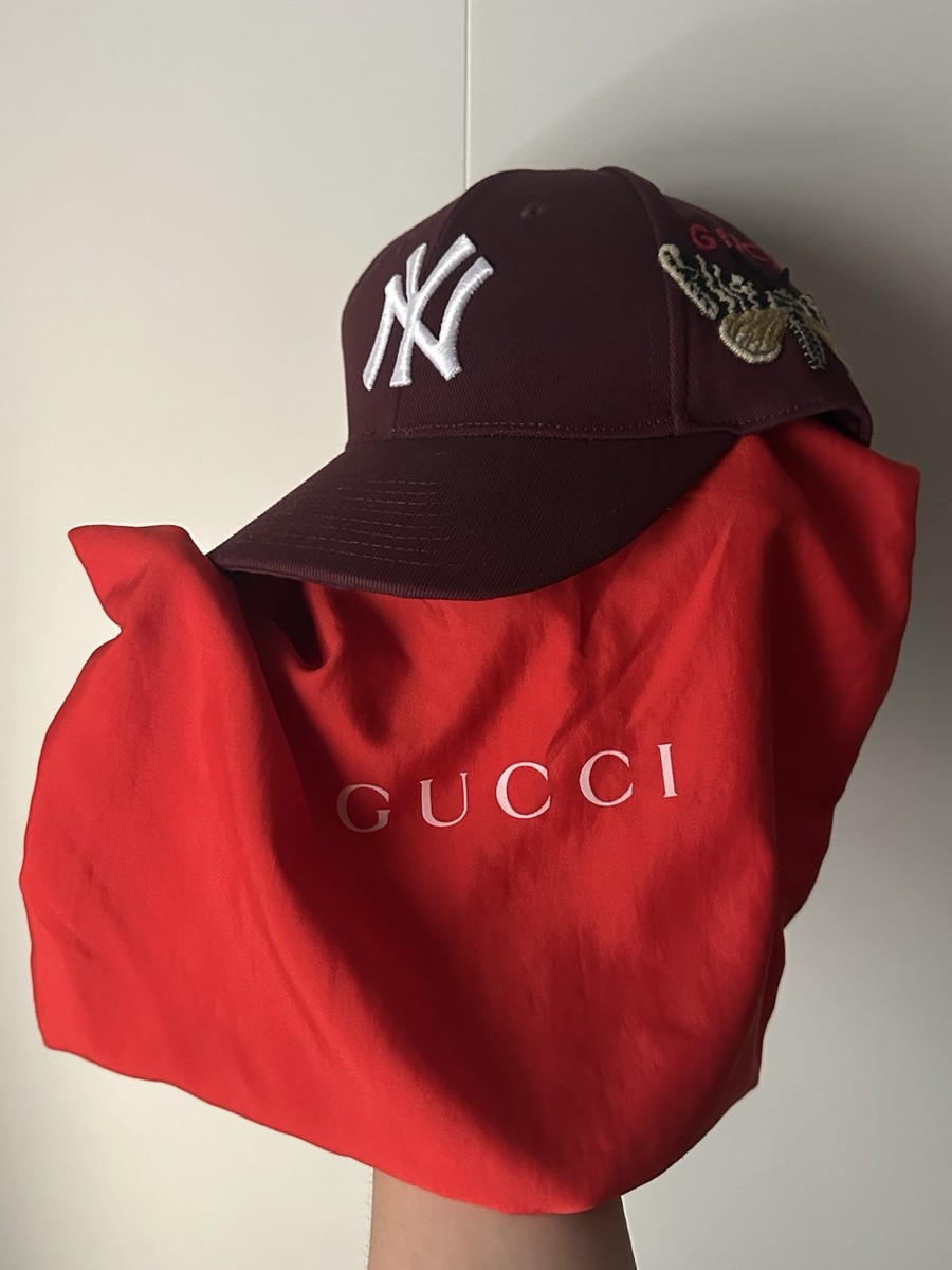 Gucci x MLB New York Yankees Butterfly Embroidery Baseball