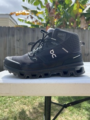 Size 7- On Cloudrock 2 Waterproof - Black / Eclipse - Mens