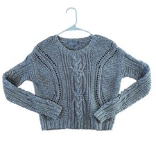 Vince Gray Knit Women's Sweater Knitted By Hand Size XS
