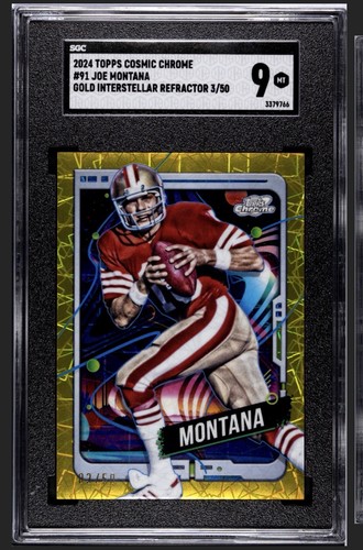 2024 Topps Cosmic Chrome Joe Montana Gold /50 #91