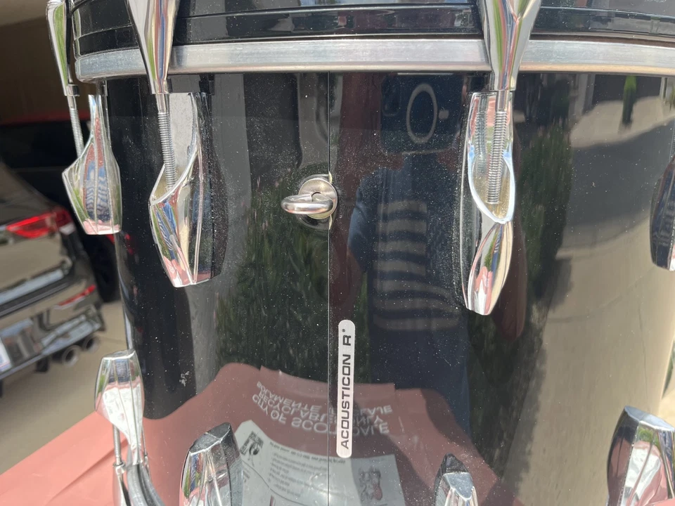 Bajo Remo vintage Triumph Acousticon negro blanco con correa y mazos Foto 3 de 3