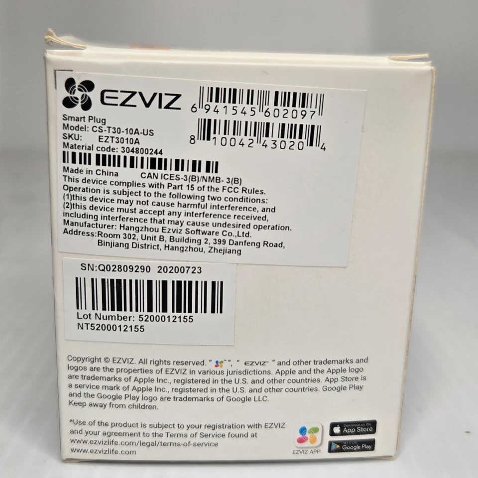 Enchufe inteligente EZVIZ T30 toma Wi-Fi caja abierta probado funcionando Foto 3 de 4