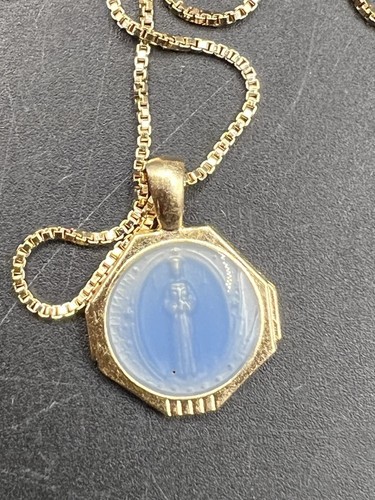 Joy Dravecky Schmuck Sofia Anhänger Halskette Lady Of Hope Pontmaine Französisch Blau - Bild 4 von 5
