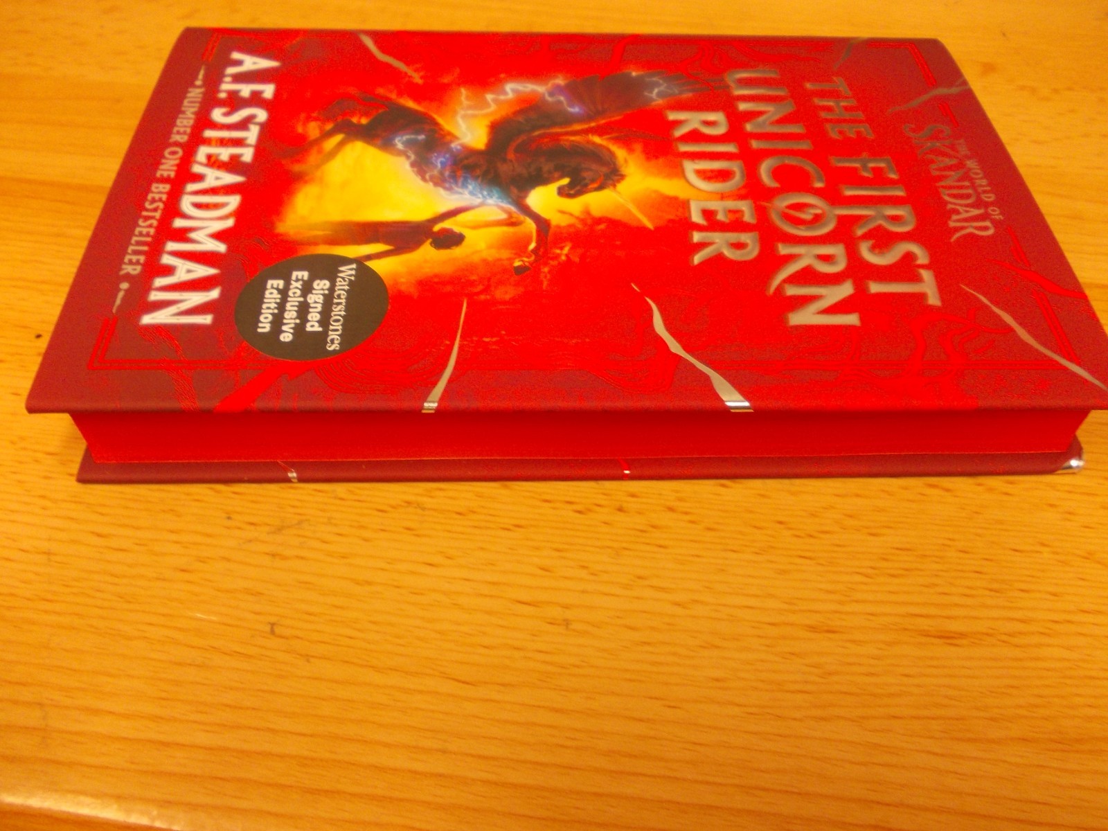 The First Unicorn Rider, A.F  Steadman ,SIGNED Exclusive 1st edition , Red Edges
