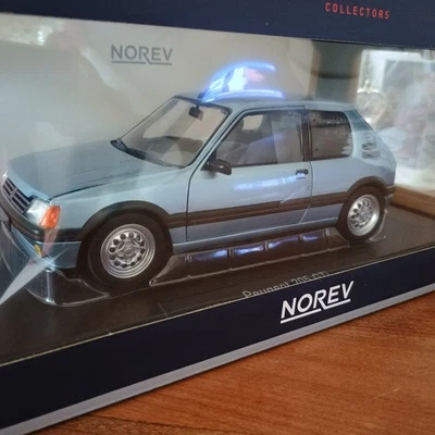 PEUGEOT 205 GTI 1.6 bleu topaze phase 1 de 1988 NOREV 1/18e ref 185857 - Photo 1/4