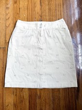 J McLaughlin Beige Cream Scottie Dog Embroidered Skirt
