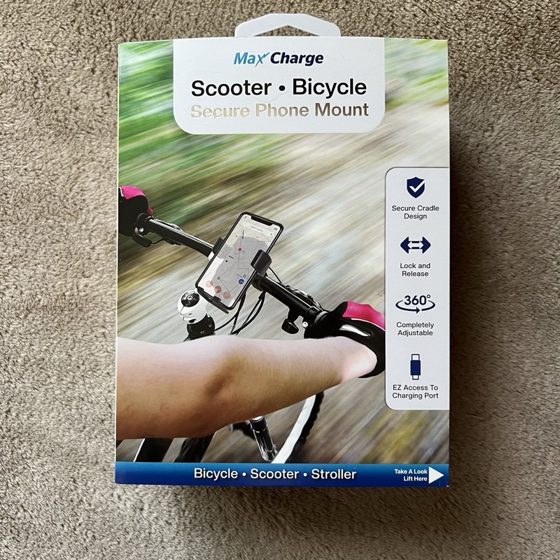 Rotatable Phone Holder Mount Universal for Bicycle Scooter Golf Cart Max Charge