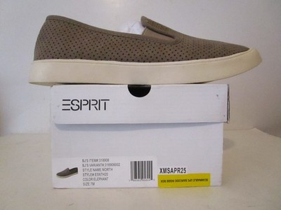 Esprit North Womens Perforated Slip-On Casual Sneaker Elephant Size 7