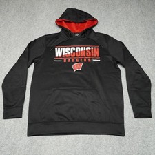 Wisconsin Badgers Hoodie Colosseum Pullover Size M NCAA Football