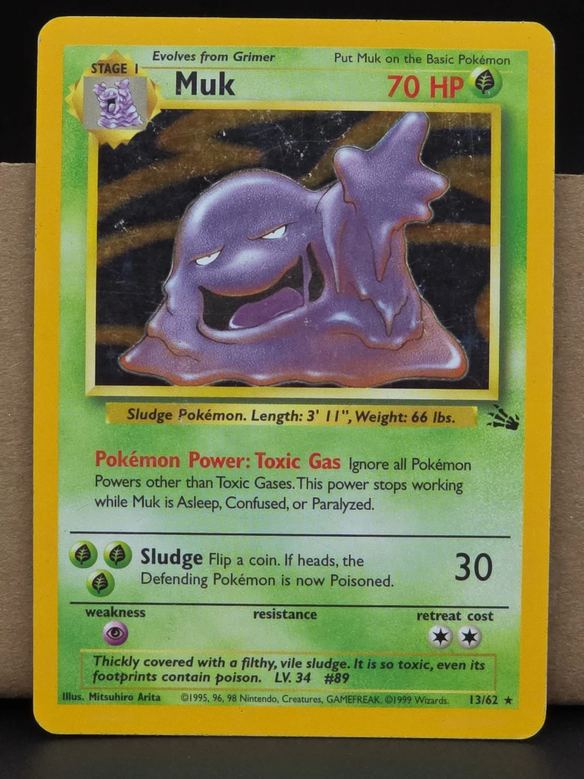 1999 Pokemon WOTC Holo Rare Muk #13/62 13/62