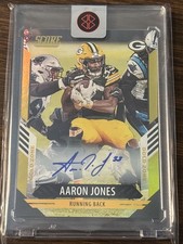 2021 Panini Score AARON JONES AUTO GOLD /50 #139 Packers