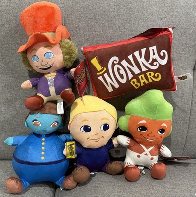 NWT (Set of 5) Willy Wonka Charlie & The Chocolate Factory 7-8'' Plush