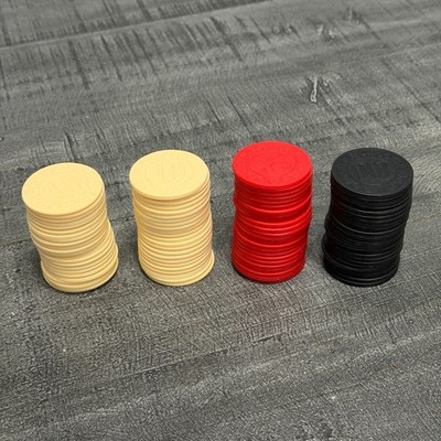 Sharp Shooters Board Game Replacement Parts- Chips White Black Red