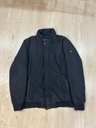 Vintage Paul & Shark Yachting Bomber Jacket Men’s Black Full Zip Riri Zip L