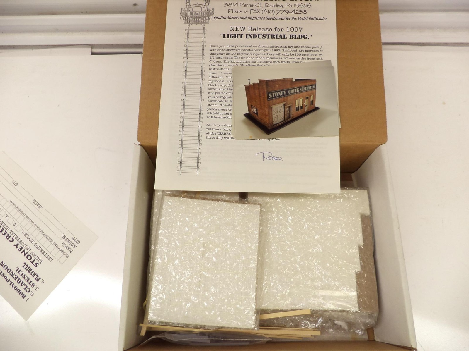 Stoney Creek O-Scale Light Industrial building kit (lot sk)