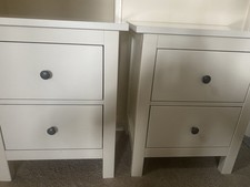 IKEA HEMNES Chest of 2 Drawers White 54x66x38cm (pair)