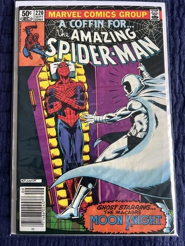 THE AMAZING SPIDER-MAN #220 NEWSSTAND VF (1981) Moon Knight crossover