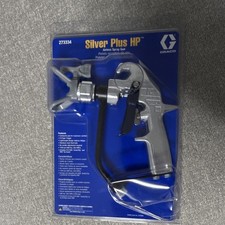 Graco Silver Plus HP Airless Spray Gun, Contoured Grip, 2-Finger Trigger, Silver
