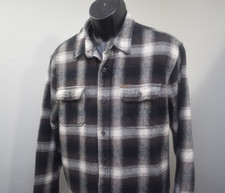 Orvis Flannel Shirt Jacket Plaid Heavyweight Long Sleeve With Pockets Mens XL