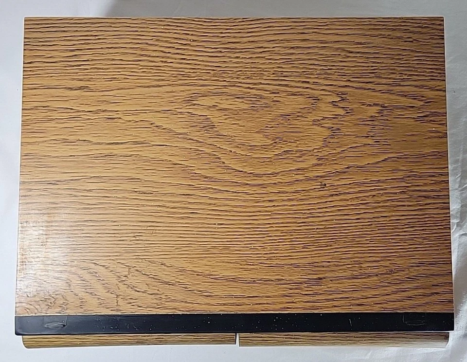 Estuche de almacenamiento vintage/VHS 2 cajones cinta casete video/para 20/madera sintética Foto 3 de 4