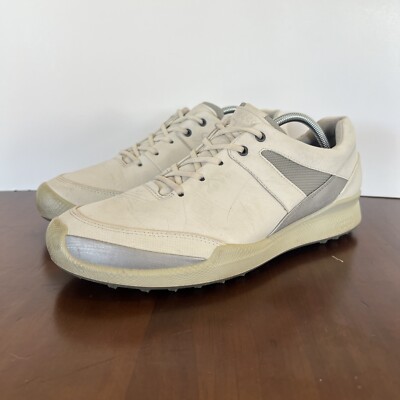 Ecco Biom Hydromax Spikeless Golf Shoes Womens Sz 41 10-10.5 White Yak Leather