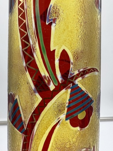 Fachschule STEINSCHÖNAU Jugendstil Art Nouveau Glas Vase 1915, ca - Picture 3 of 10