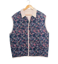 Isabel Marant Jacket XL Men Casual Winter Sleeveless Floral Print Coat NEW 34946