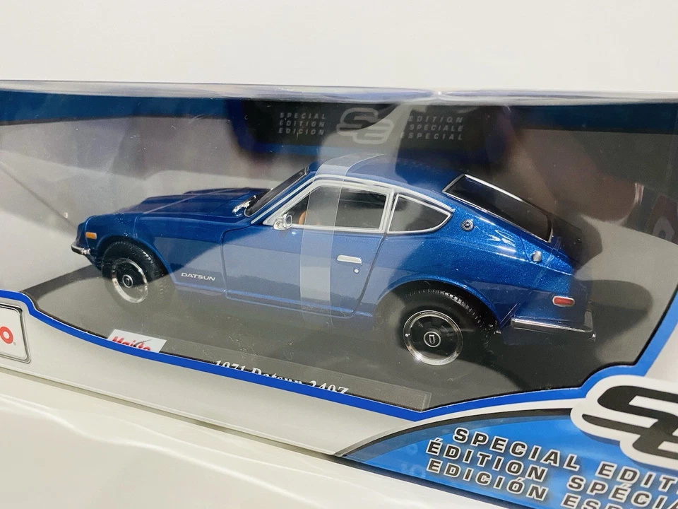 MAISTO SPECIAL ED 1971 DATSUN 240Z METALLIC BLUE DIECAST CAR 1/18 SCALE - Image 4 of 4