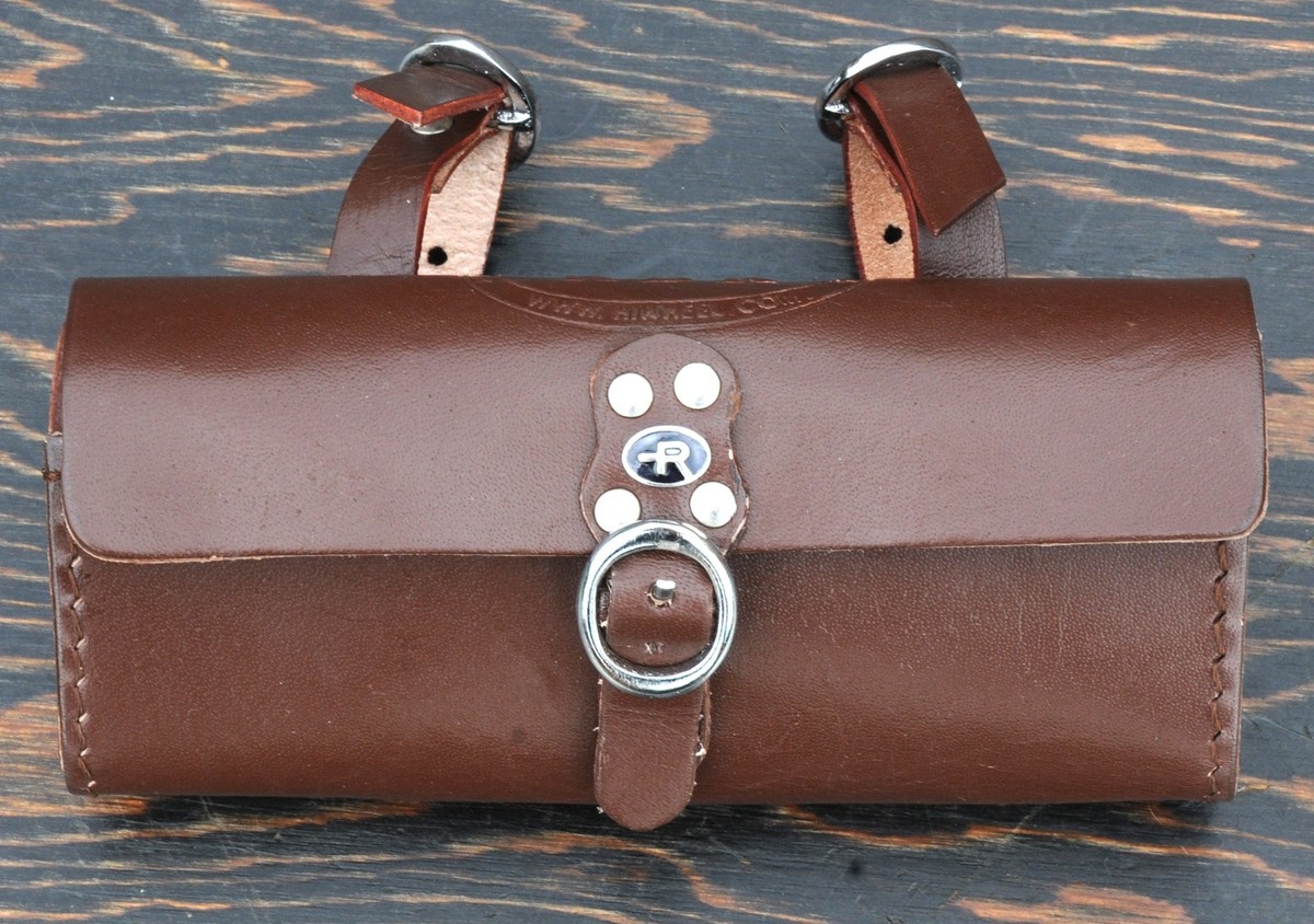 Dark Brown Leather Bike Tool Bag / Pouch Fixies Vintage