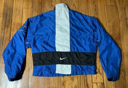 Vintage 90s Nike Blue Zip Up Light Weight Windbreaker Jacket Youth Size M 8-10 - Picture 10 of 16