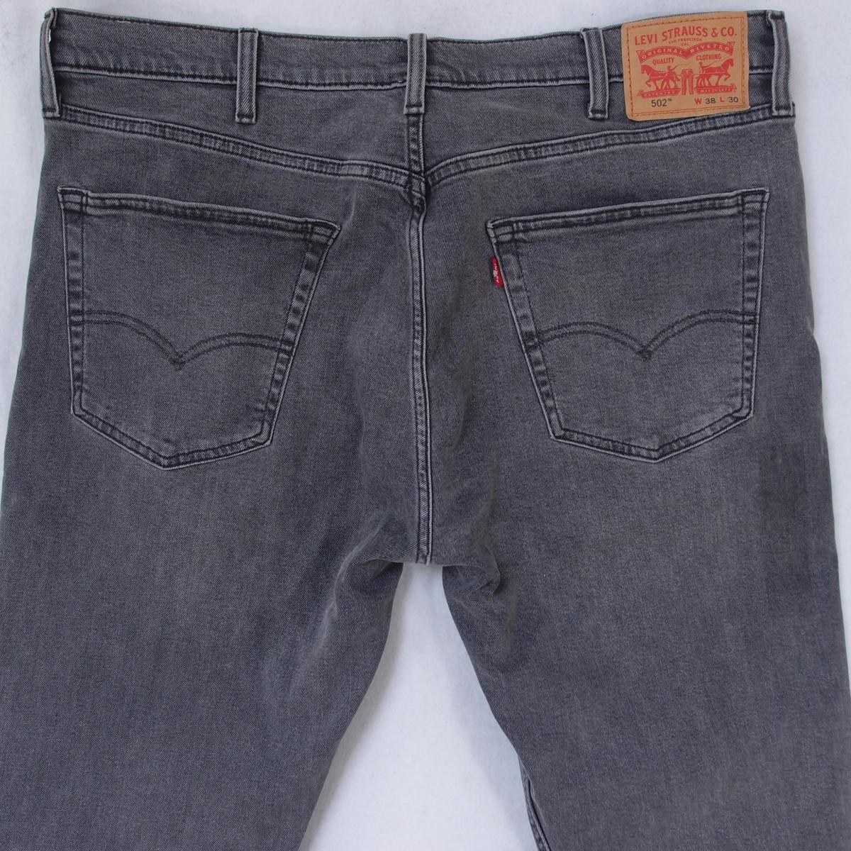 Grey 502 Regular Taper Stretch LEVI'S 502 REGULAR TAPER FIT FLEX