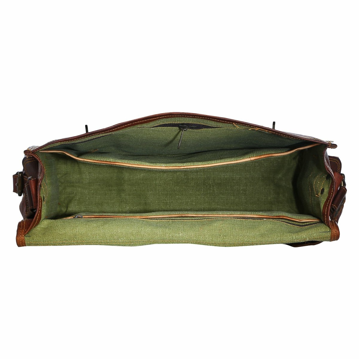 Real Organic Leather Messenger Bag Laptop Satchel Office 