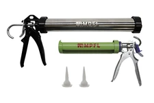 MPFL Sausage+Cartridge Caulk Gun 30:1 Drive, Durable Stainless Steel Barrel