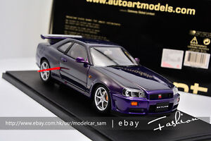 Autoart 1 18 Nissan Skyline Gtr R34 V Spec Purple Ebay