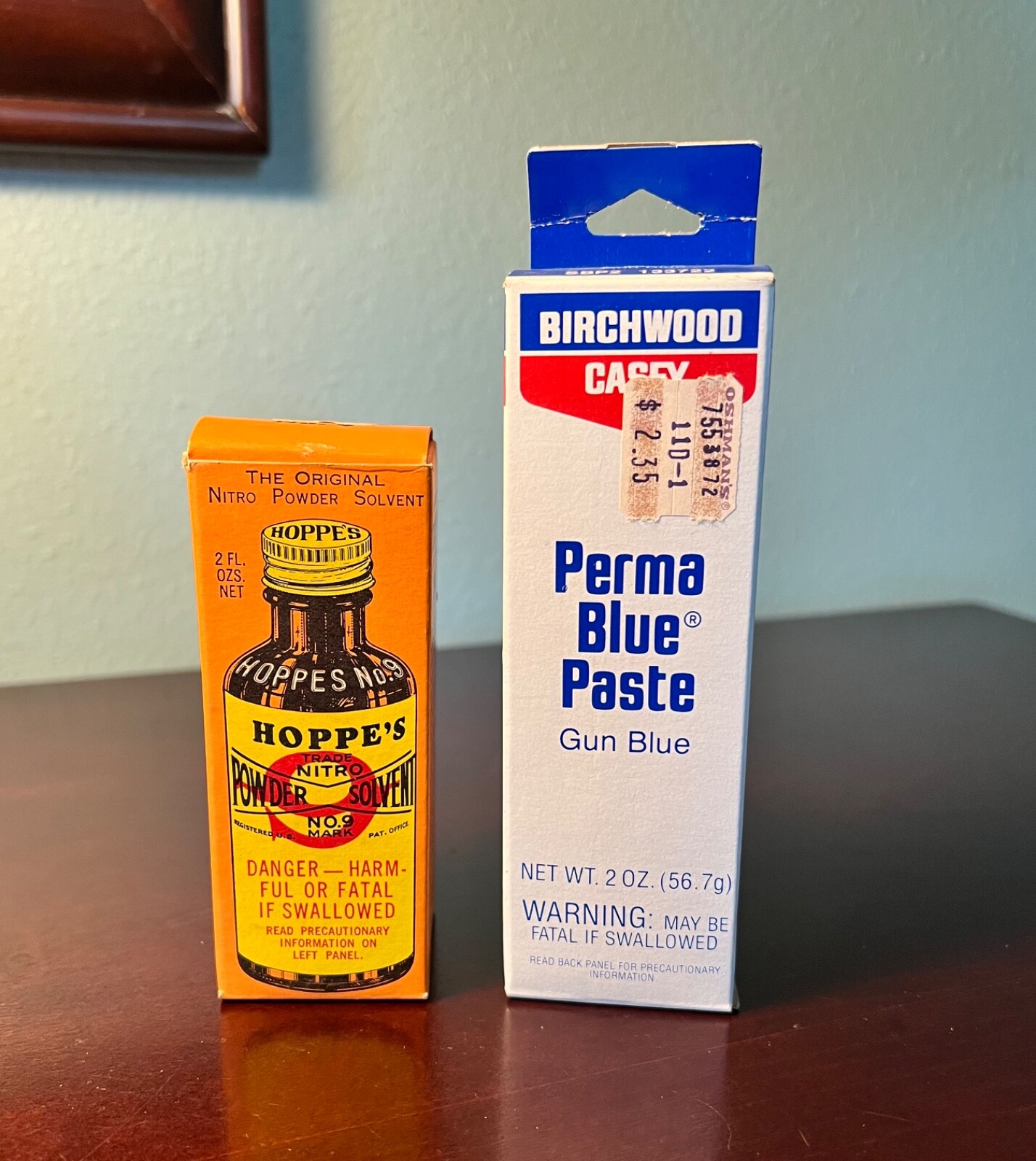 2 VTG Gun Cleaners Hoppe's No.9 Nitro Powder Solvent & Perma Blue Gun