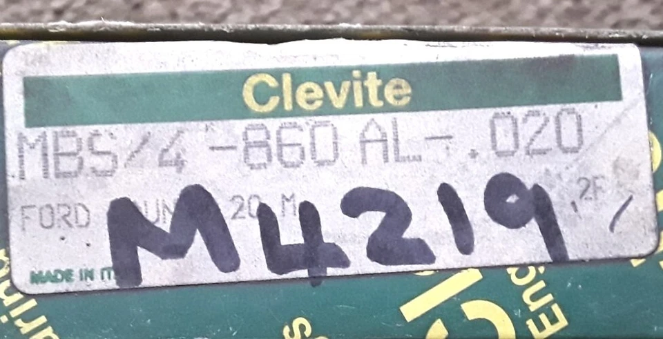 Форд консул Кортина капри Гранада Таунус V6 коленчатый вал главных подшипников .020 M4219 - Изображение 2 из 3