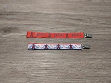 Pacifier Clip - Los Angeles Angels Themed - Choose Your Favorite Ribbon