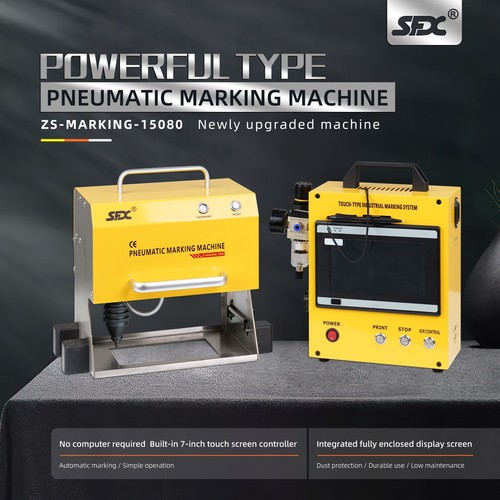 Powerful Pneumatic Engraver Dot Peen Metal Marker Engraving Machine 150x80mm - Picture 2 of 12