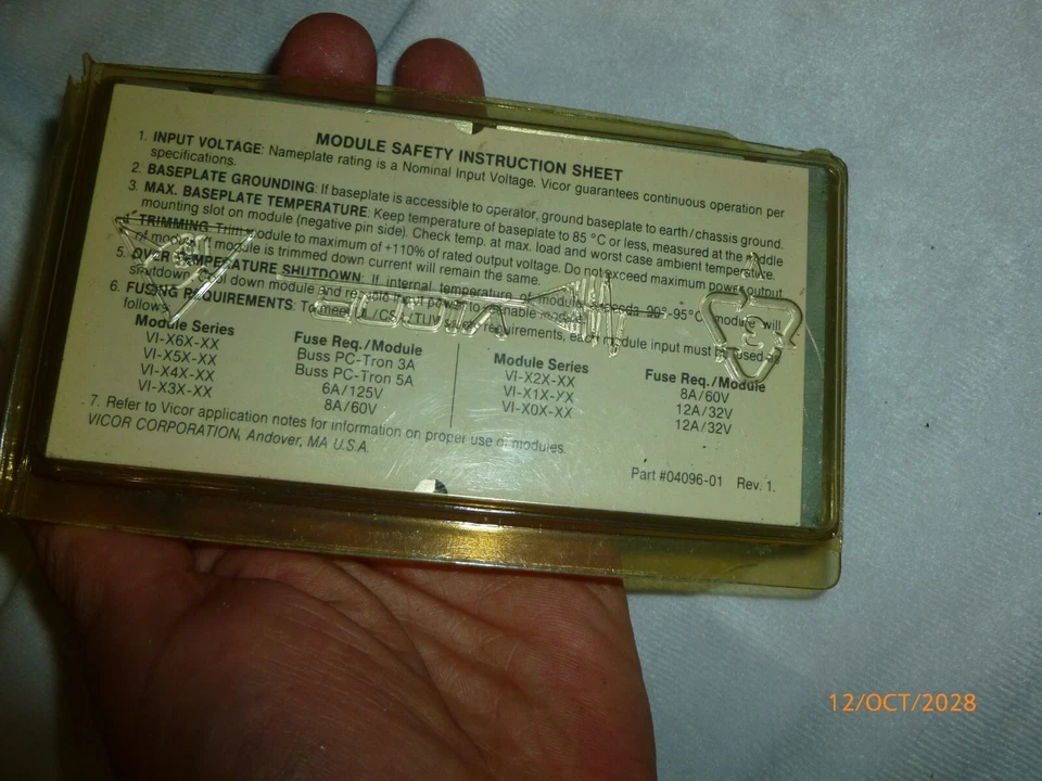 VICOR DC-DC Converter VI263CV VI-21F-CV. INPUT 300VDC 200W OUT. 24VDC 150W - Image 3 of 3