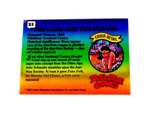 Tarjeta de cómics defectuosa 1993 # 21 de The Lame and The Old Resents #28 - Imagen 2 de 2