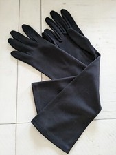 Vintage Hanson Nylasuede 17  Black Gloves Women  s Sz 7