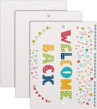 Hotop 3 Pieces Aluminum Weatherproof Metal Sign White Blank...