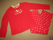 SUPER CUTE Carters Santa / Christmas / holiday 2pc winter pjs pajamas kids 8-10