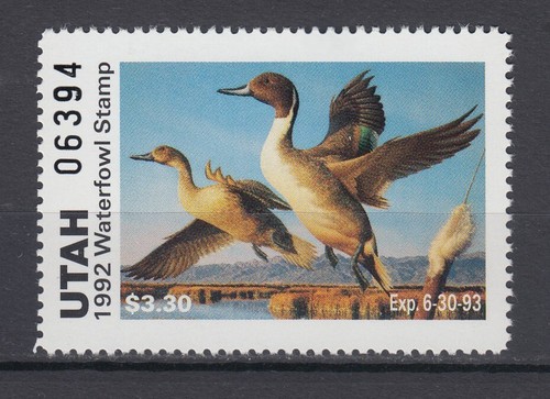 United States – 1992 Utah Waterfowl / Duck Stamp – MNH