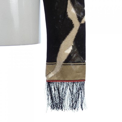 CHANEL Vintage Short Cardigan Sweater with Fringe Sleeves in CHANEL Vintage Short Cardigan Sweater with Fringe Sleeves in