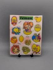 Vintage Puffy N' Smell Stickers Lemon Full Sheet 1980's