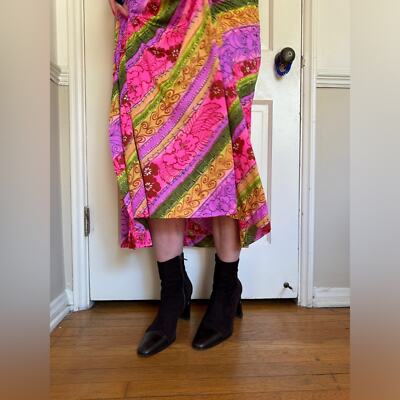 Vintage Ralph Lauren Suede Heeled Ankle Boots w Leather Cap Toe Sz 1/2 