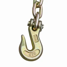 3/8" x 20' Transport Chain with Grab Hooks G70 6,600 lb. WLL