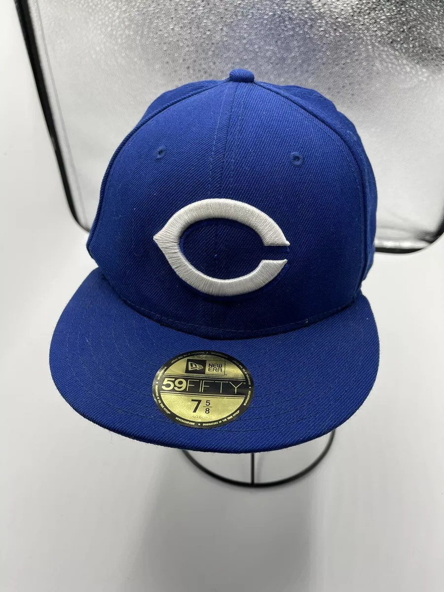 Cincinnati reds New Era Rare Blue MLB baseball cap hat 7 5/8